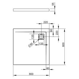 Душевой поддон Radaway Argos C800